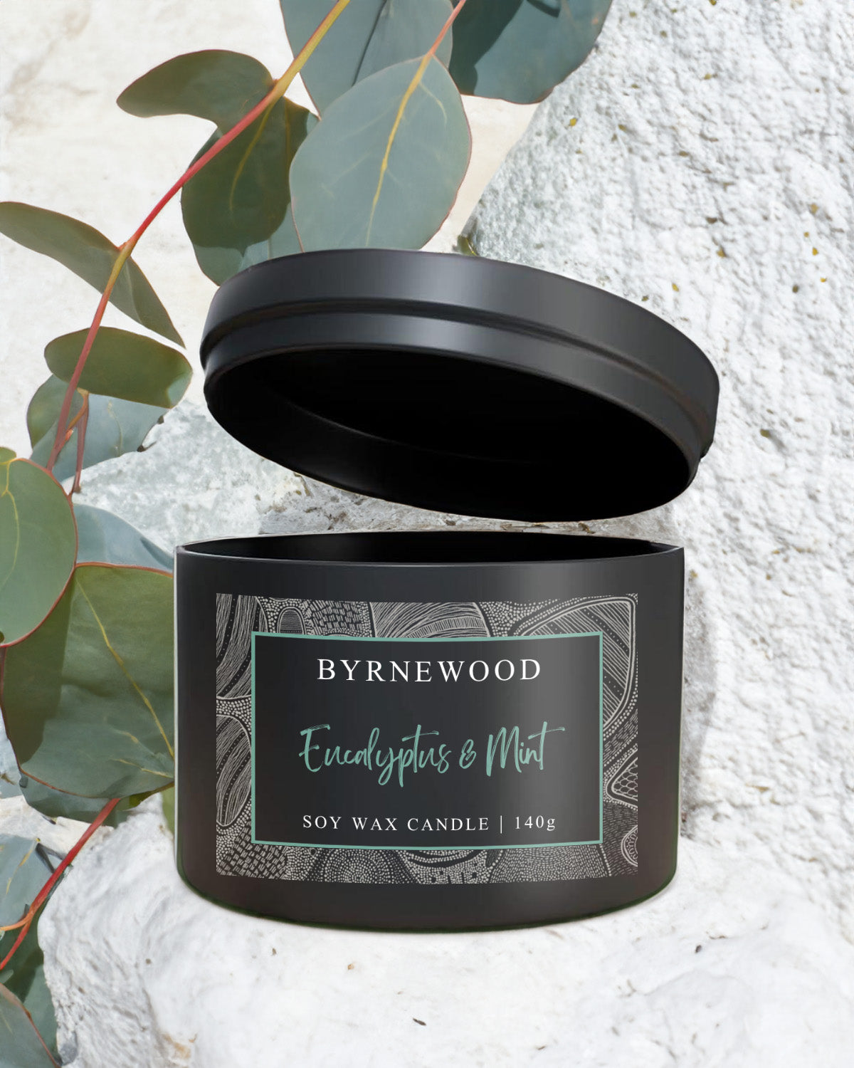 Byrnewood handcrafted scented soy wax candle with a natural cotton wick, housed in a medium-size tin – clean-burning, travel-friendly, and made on the Gold Coast, Australia for a beautifully fragranced experience.