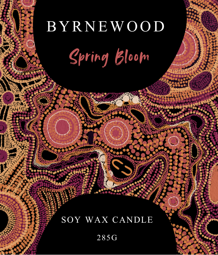 Byrnewood handcrafted scented soy wax candle with a wood wick, poured into a large 285g luxury glass vessel – made on the Gold Coast, Australia for an eco-friendly, clean-burning, and beautifully fragranced experience.