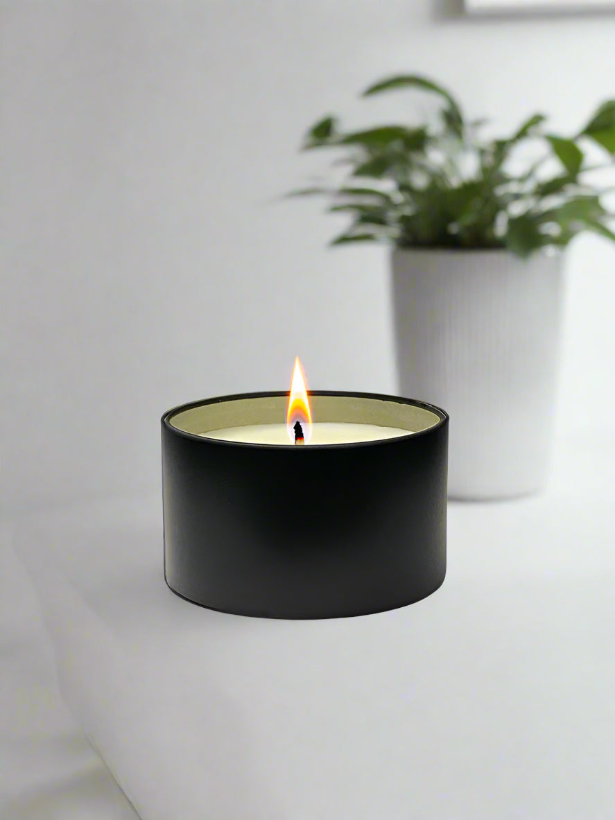 Byrnewood handcrafted scented soy wax candle with a natural cotton wick, housed in a medium-size tin – clean-burning, travel-friendly, and made on the Gold Coast, Australia for a beautifully fragranced experience.