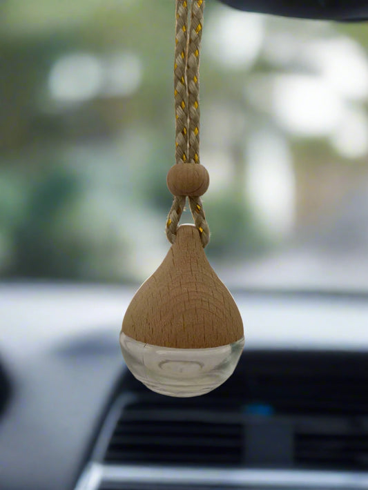 Byrnewood car fragrance diffuser with natural wood design, pre-filled with 3ml scented oil – luxury Australian-made car air freshener for a long-lasting, eco-friendly scent experience.